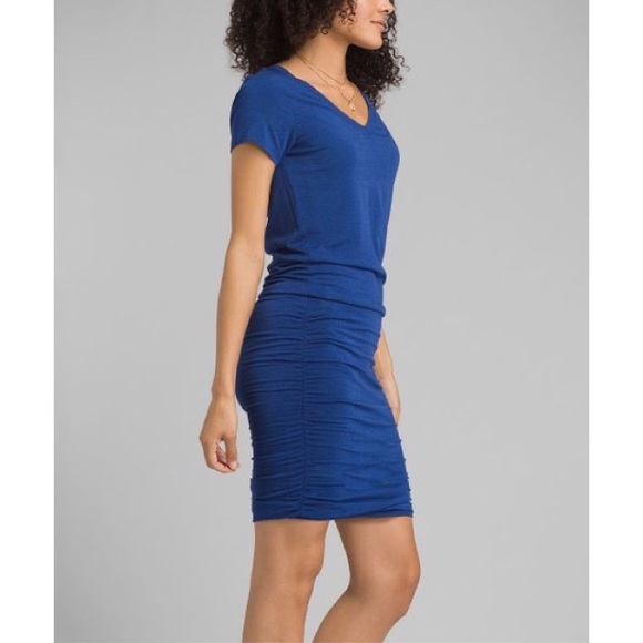 prAna Sapphire Blue Foundation T-Shirt Dress - Picture 2 of 10